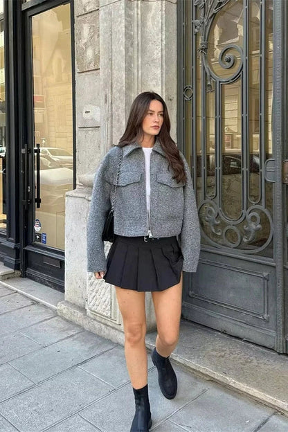 Chaqueta corta - GRIS